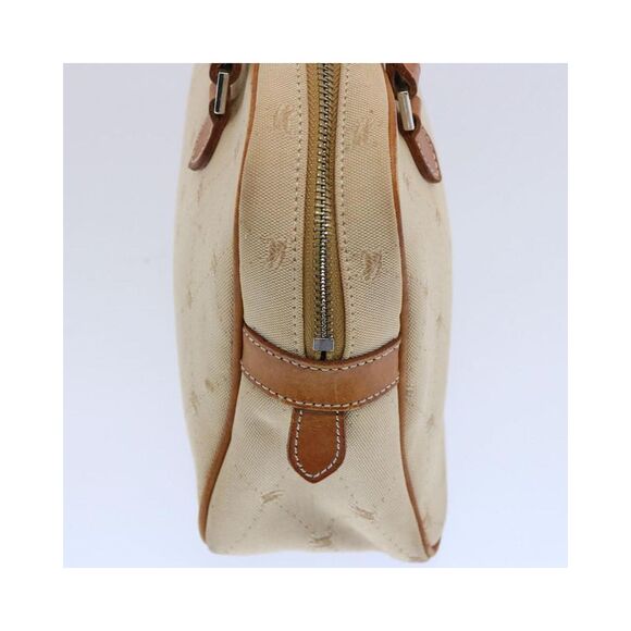 Pre Loved BURBERRY Beige Canvas Satchel Handbag Womens Bag - Picture 4 of 8
